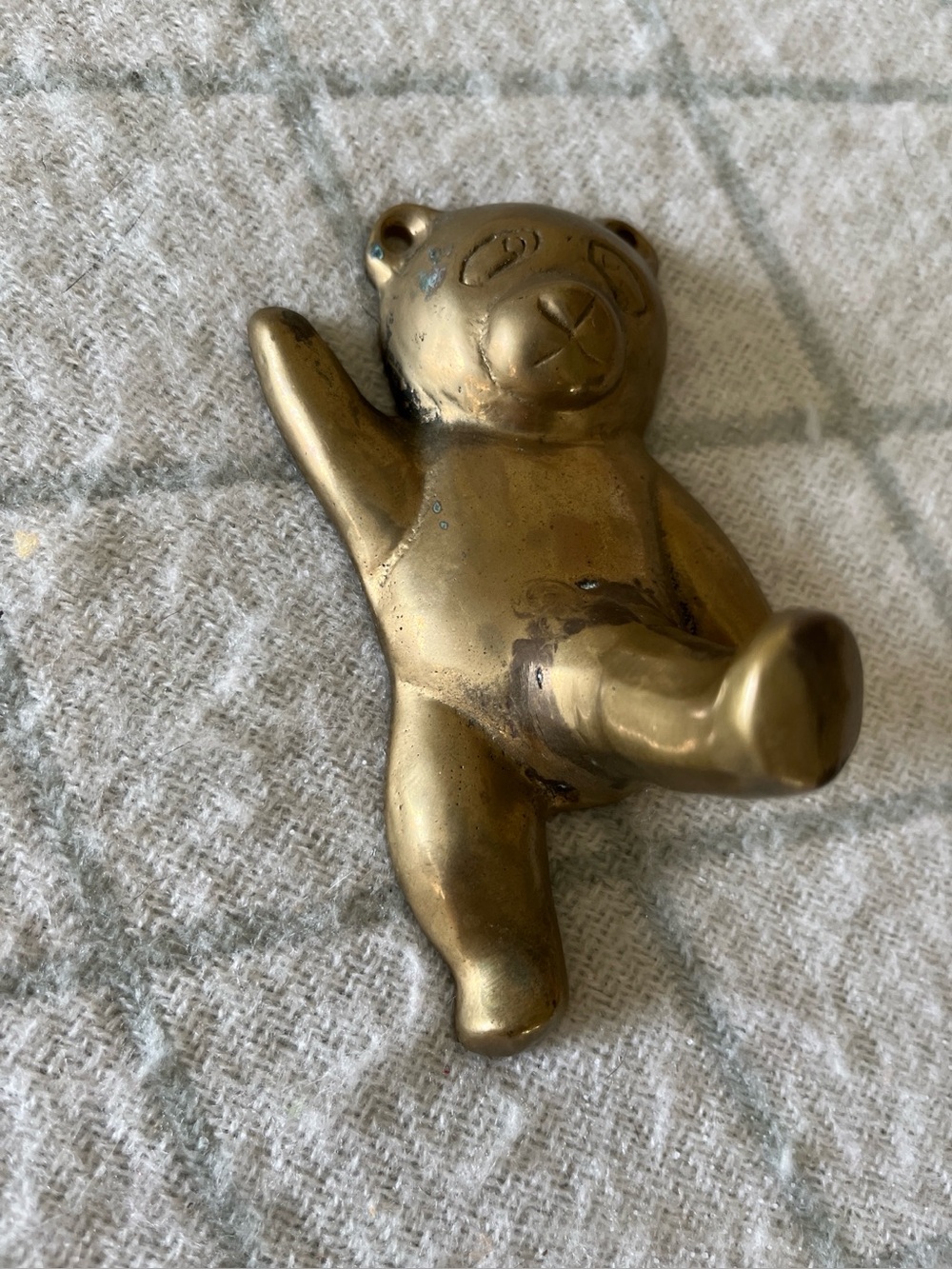 Brass Teddy Bear Decorative wall hanger- brass Finish